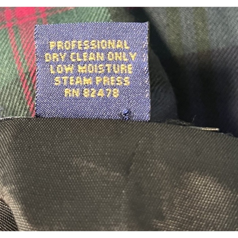 Vintage Chelsea Cambell Petites Lined Wool Mini Wrap Skirt Size 6 Plaid Academia - Picture 9 of 9